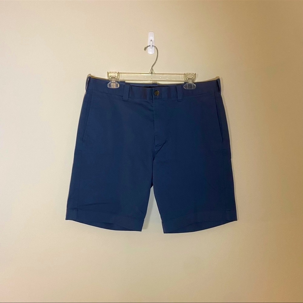 J Crew Mens Navy 9" Gramercy flex khaki short H5020 Size 34